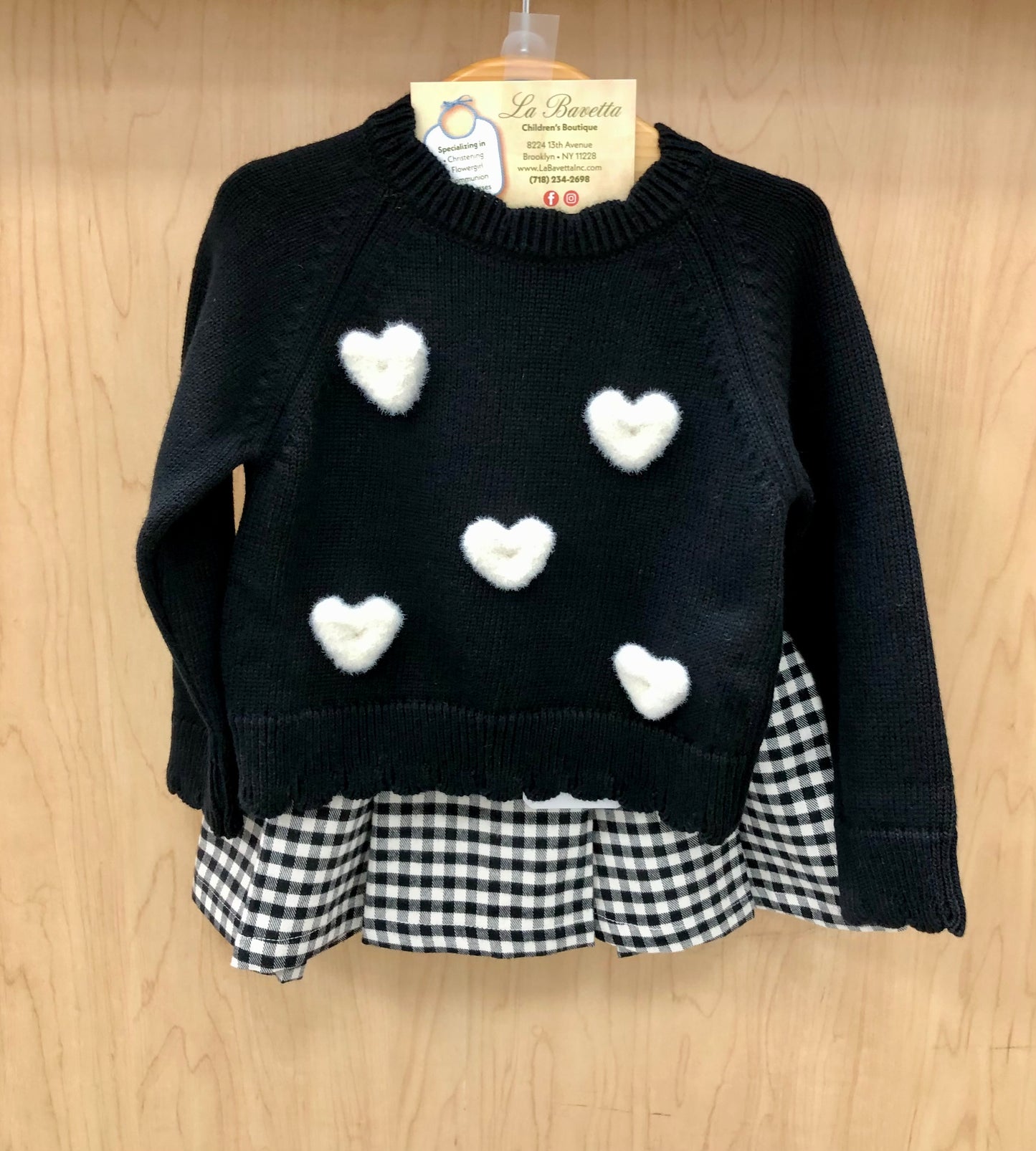 2pc black & white houndstooth skirt set