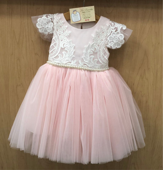 Pink 1st Birthday Girls Dress Dolce Bambini