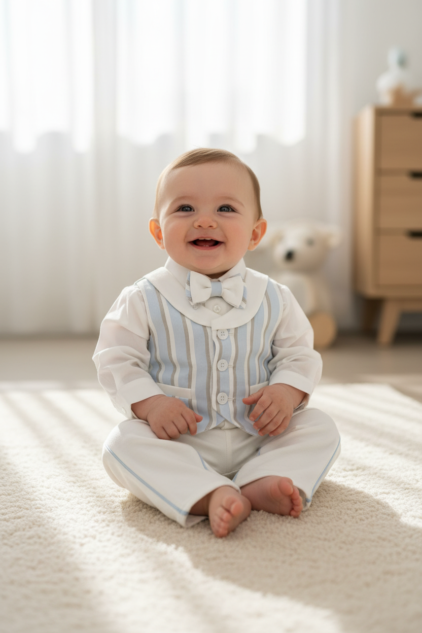 Bimbalo 4pc vest-pants boys outfit made in Italy