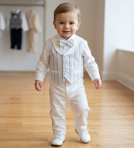 Bimbalo 4pc vest-pants boys outfit made in Italy