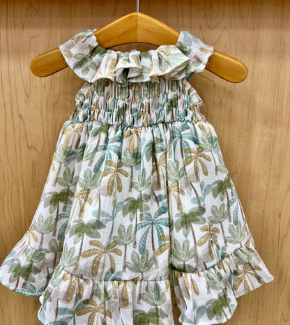 Cotton/linen girls dress 047-20261