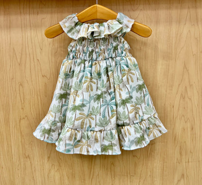 Cotton/linen girls dress 047-20261
