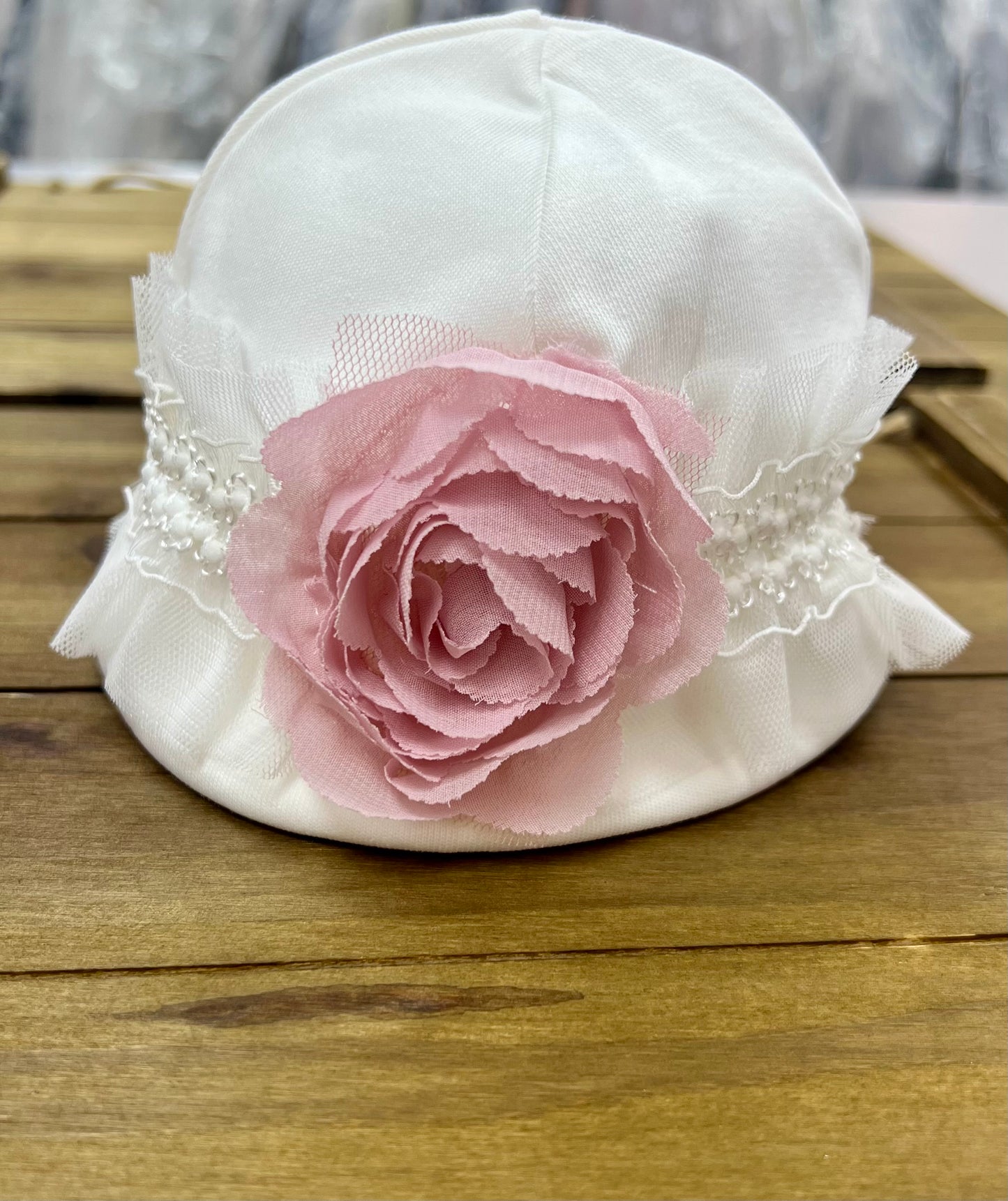 Pink and white Floral and lace baby take me home  set