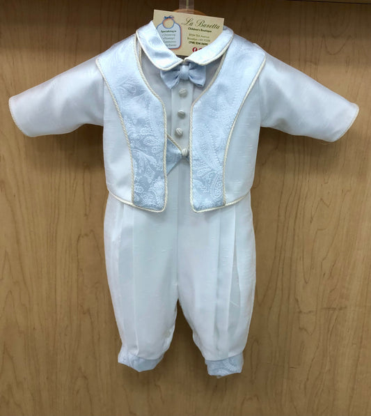 Blue Marcus christening suit