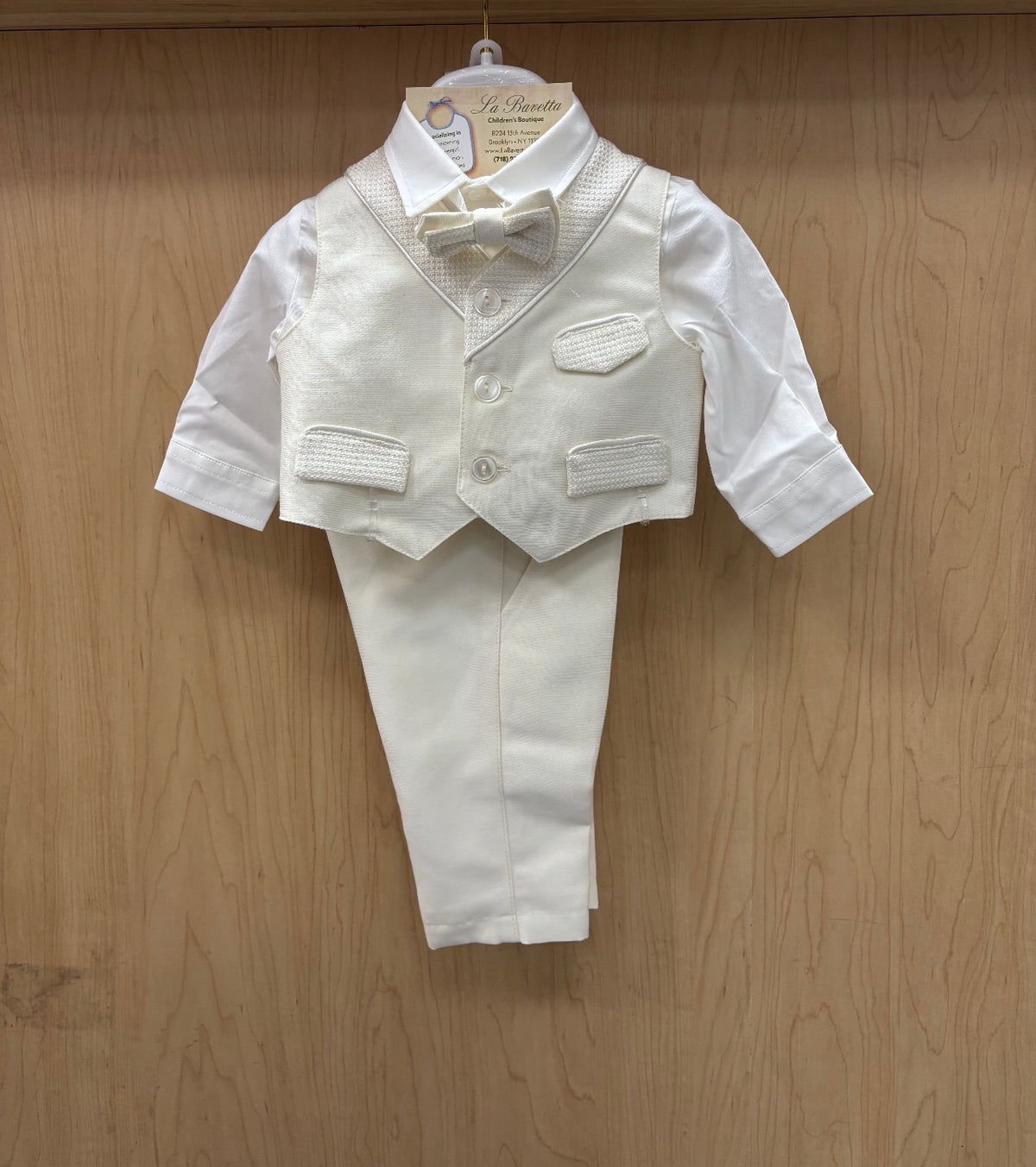 Boys’ Ivory Christening & Special Occasion Outfit Made In Italy