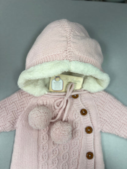 Outer wear Knit Romper pink