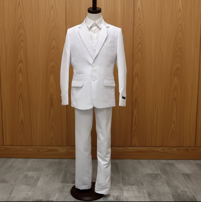 Leo & zachary Boys white 3Pc Communion Suit