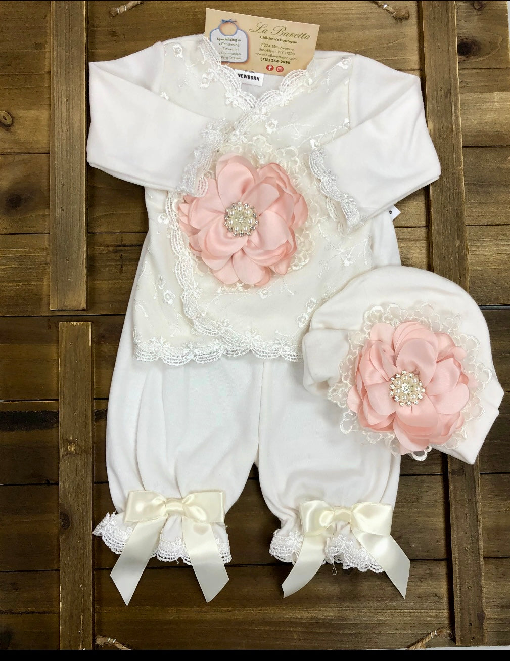 Baby Kim 3pc take me home set By Katie Rose