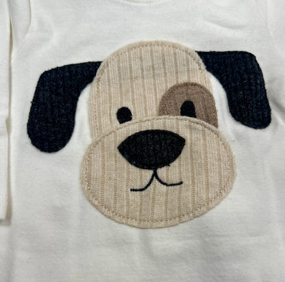 2pc cotton pants set with doggie