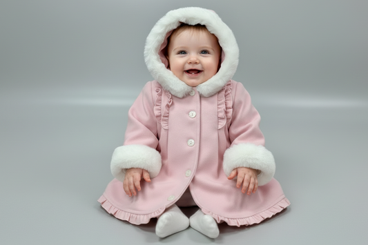 Sarah Louise Pink Wool Coat - Timeless Elegance