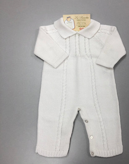 Baby Boys light Blue or White cotton knit take me home set Agustin