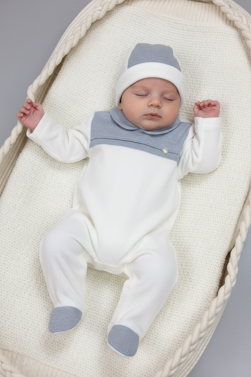 Take me home Boys velour Romper set