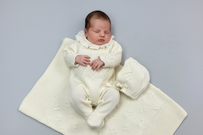 Take me home Ivory knit baby girls set