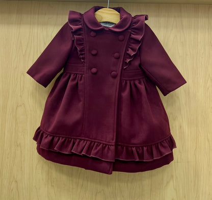 Burgundy wool coat