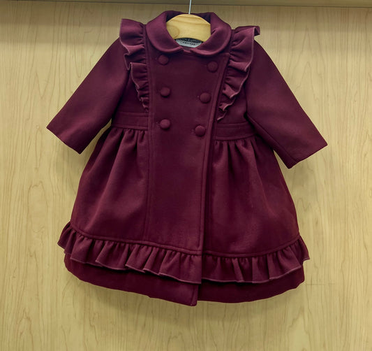 Burgundy wool coat