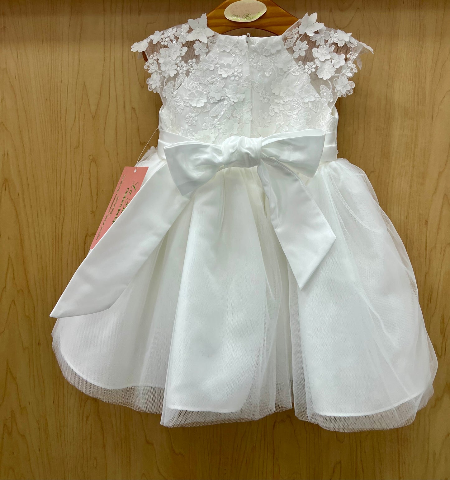 Girls Floral 3D Lace Tulle Dress