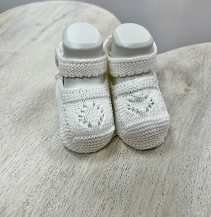 Baby girl newborn knit booties