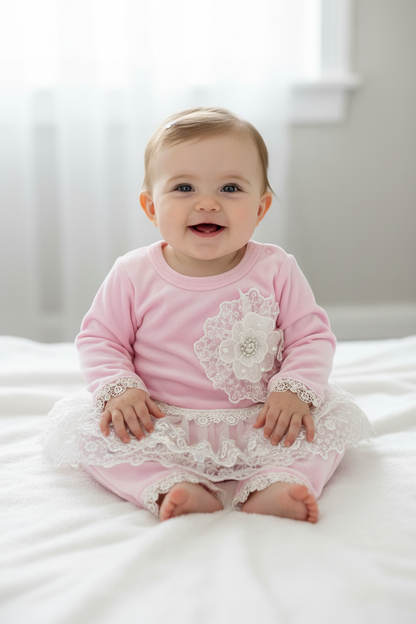 Katie Rose pink Blair 2pc velvet pants set