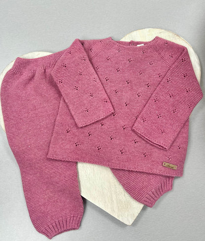 Pink Knit Two-Piece Set