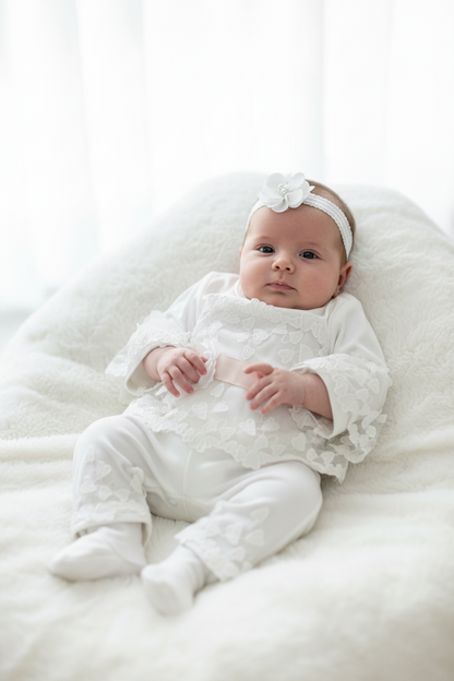 Baby Girl 3-Piece Floral Petal Set with Headband