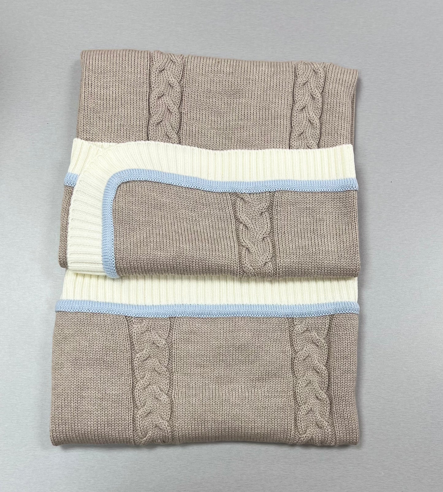 Bimbalo 6763 Beige with trimming Blue romper 4pc take me home set