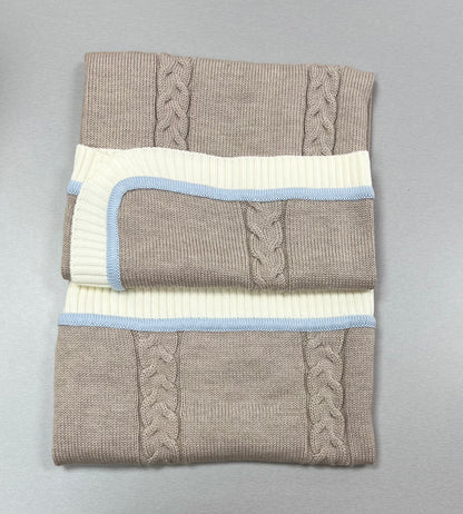 Bimbalo 6763 Beige with trimming Blue romper 4pc take me home set