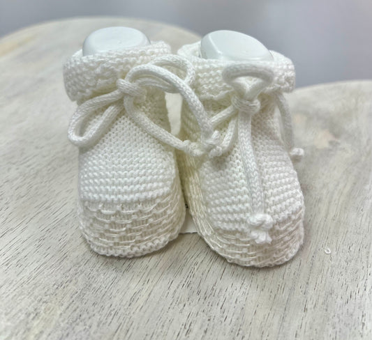 Diamond White Baby Booties gender, neutral