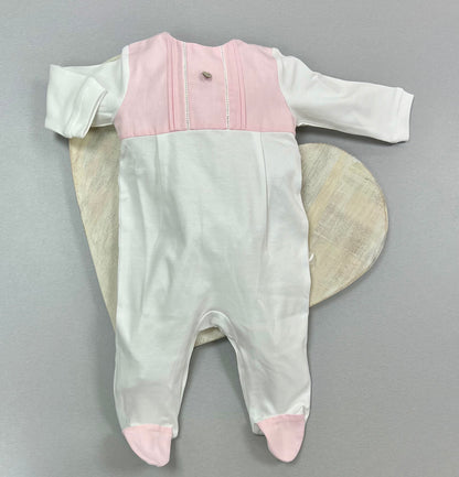Baby girl one piece Pink & white romper