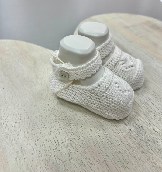 Baby girl newborn knit booties