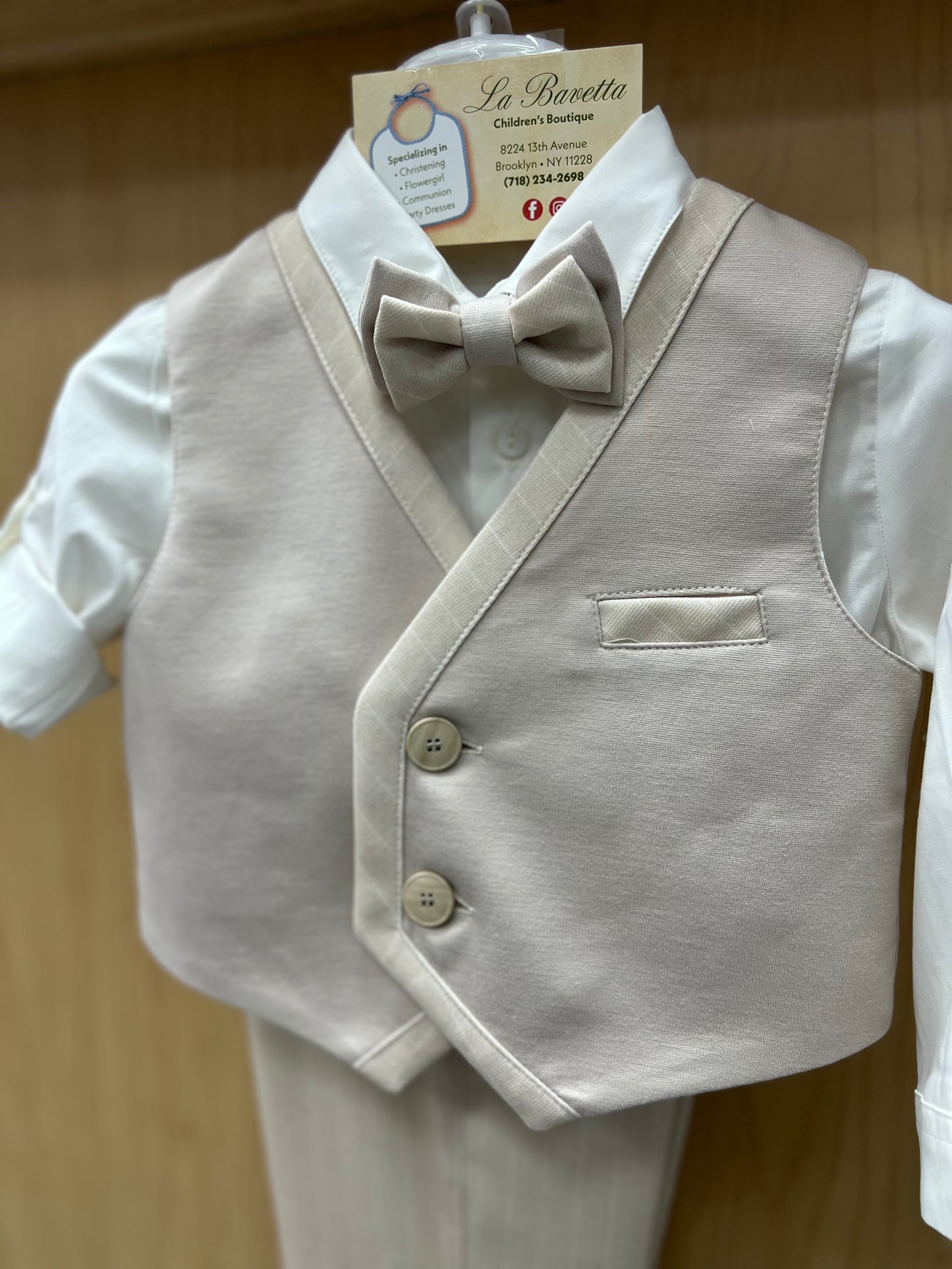 4pc Pinstripe Vest and pants set Made in Italy