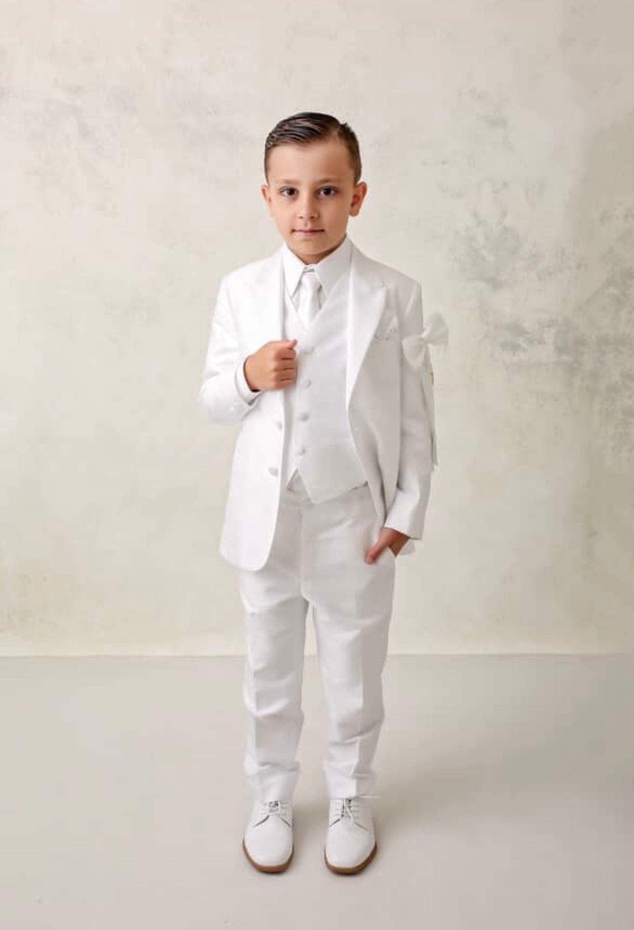 Italian Matt silk Textured Boys Communion Suit Michelina Bimbi