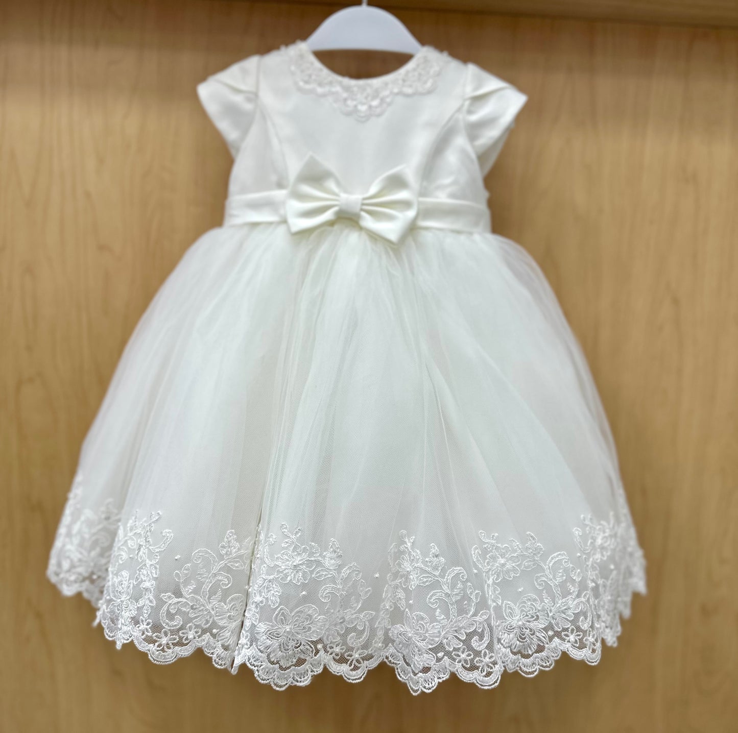Sarah Louise Christian Baptism dress with Bow | Christening | La Bavetta