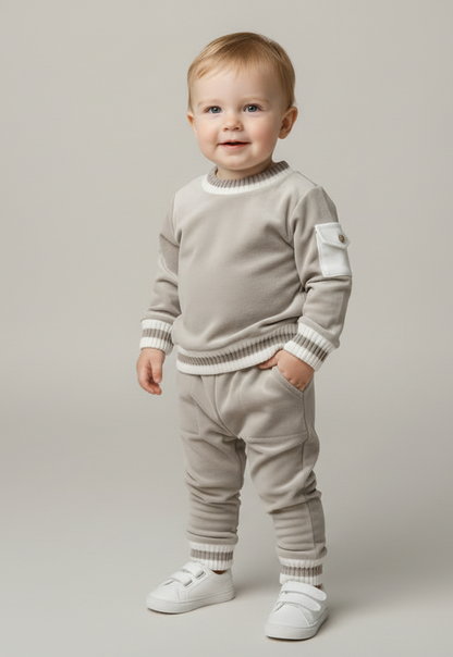 Ivory /Tan soft Jogger Made In Italy