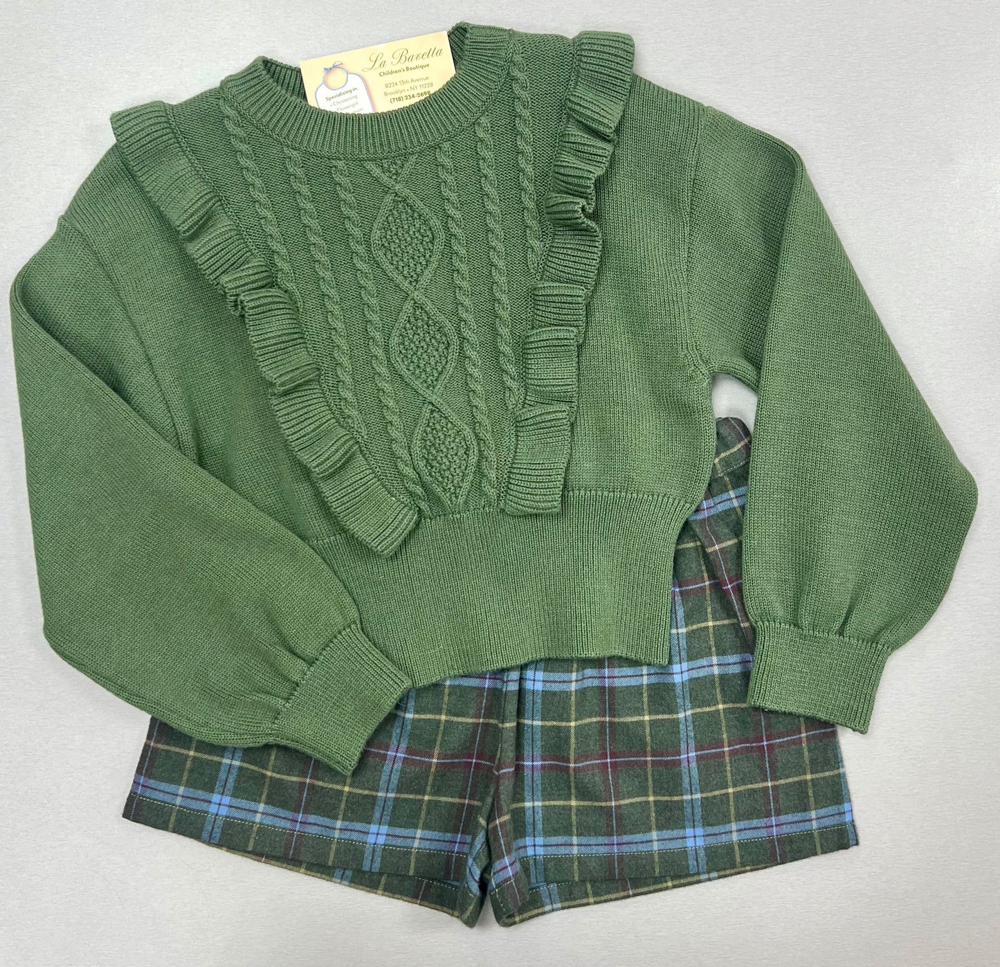 2pc Girls winter shorts set