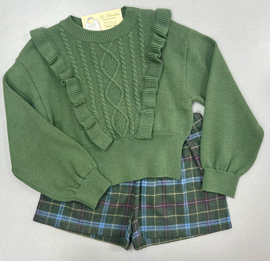 2pc Girls winter shorts set