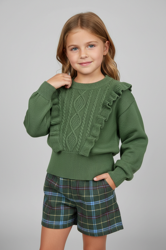 2pc Girls winter shorts set