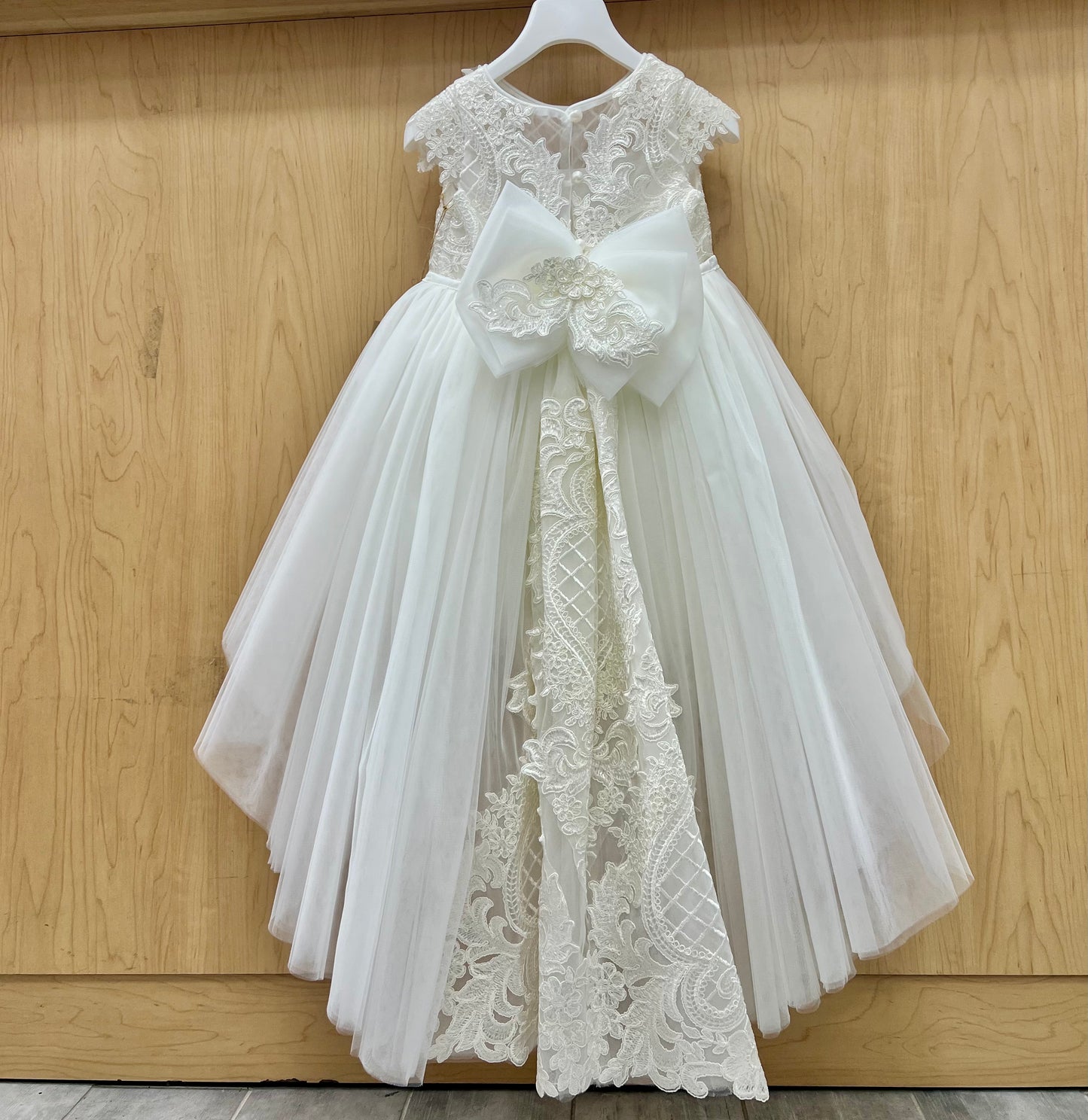 Beautiful high low Christening flower girl dress
