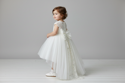 Beautiful high low Christening flower girl dress