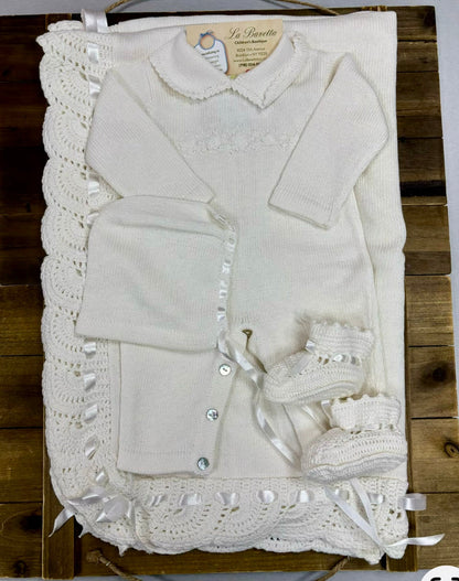 Light Ivory Baby Knit Take-Me-Home Set