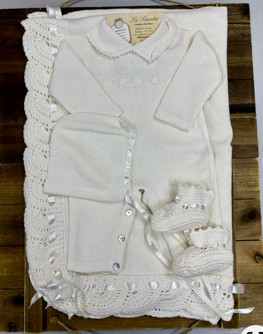 Light Ivory Baby Knit Take-Me-Home Set