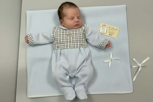 Baby Boy Blue check Take me home set