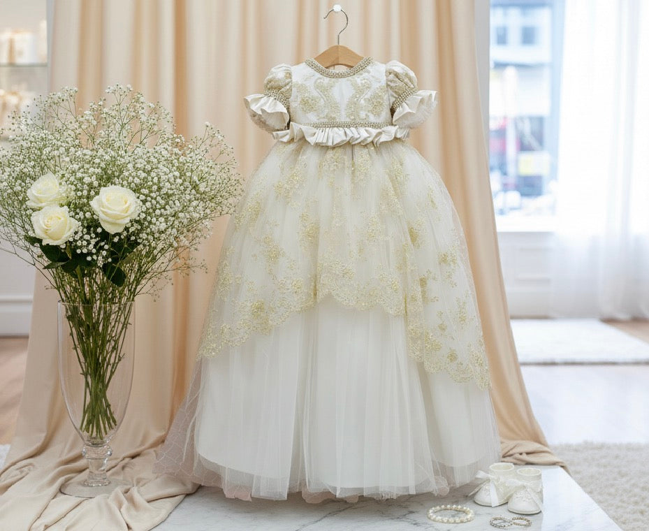 Piccolo Bacio Sabrina Girls Christening Dress