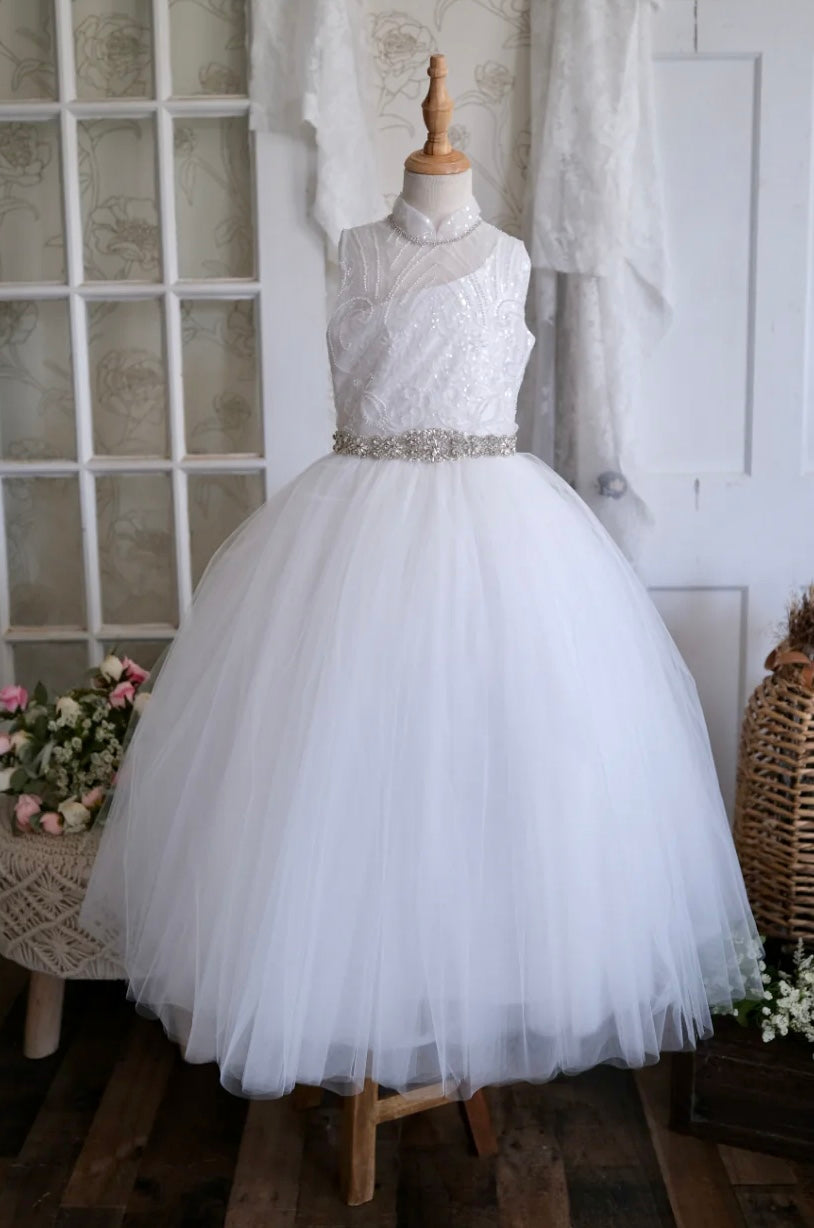 Christie Helene Skylar Tulle Communion Dress | La Bavetta | Brooklyn NYC