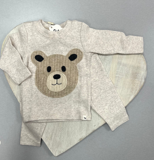 2pc cotton Bear pants set