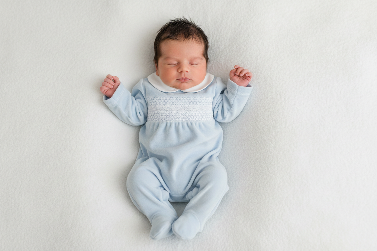 Luxe Velvet Romper for Baby Boys