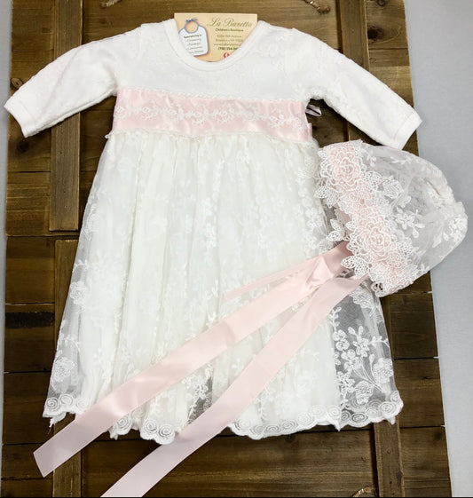 White Lace Romper with lace overlay