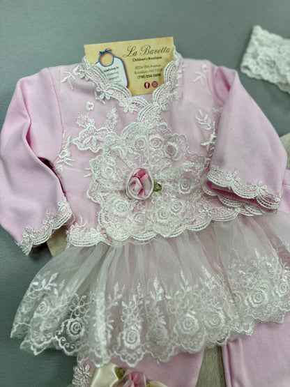 Katie Rose Breanna pink long sleeves 2pc set