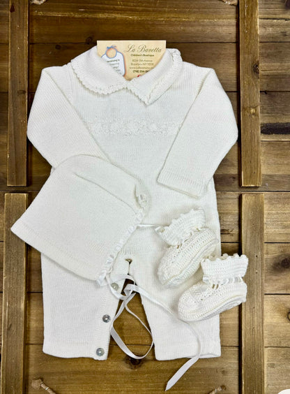 Light Ivory Baby Knit Take-Me-Home Set