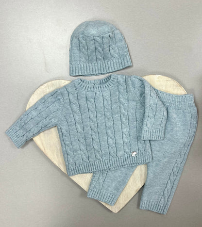 2pc knit Blue pants set