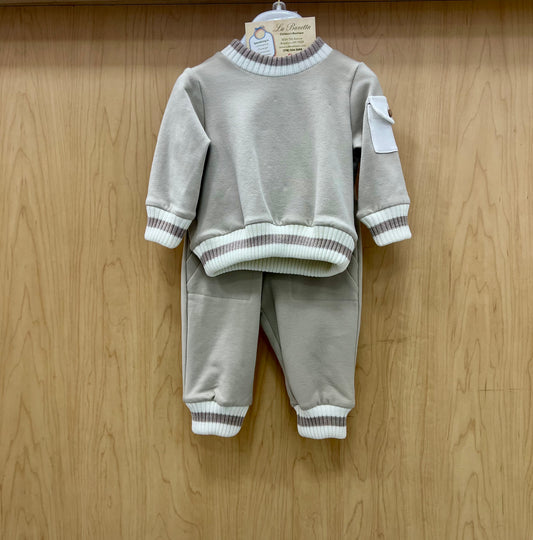 Ivory /Tan soft Jogger Made In Italy